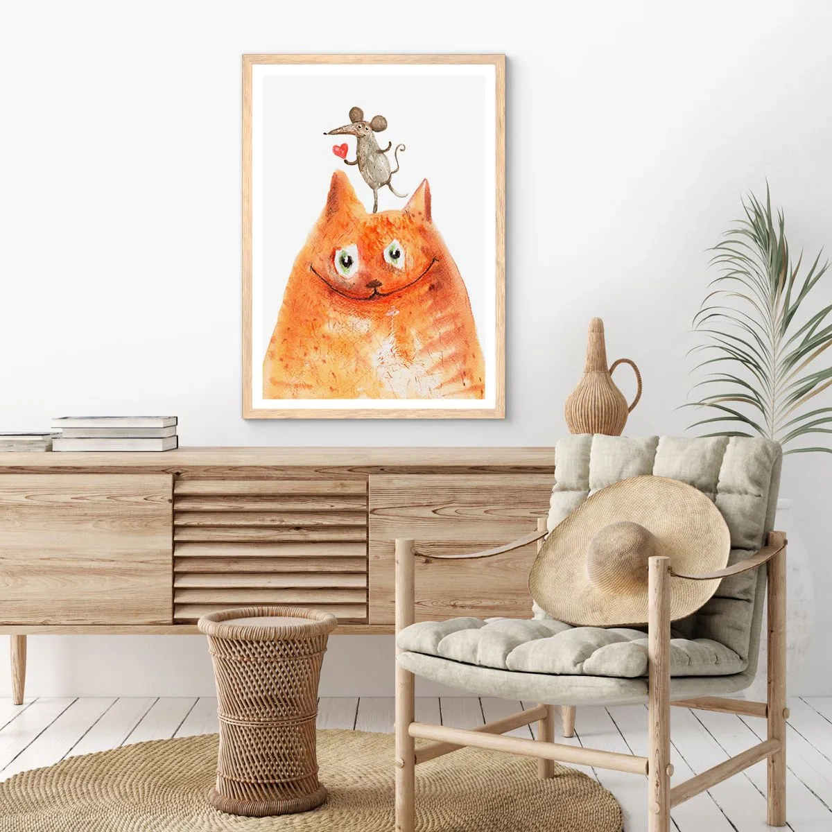 Een poster in een licht eiken lijst - De paradoxen van de liefde - 70x100 cm