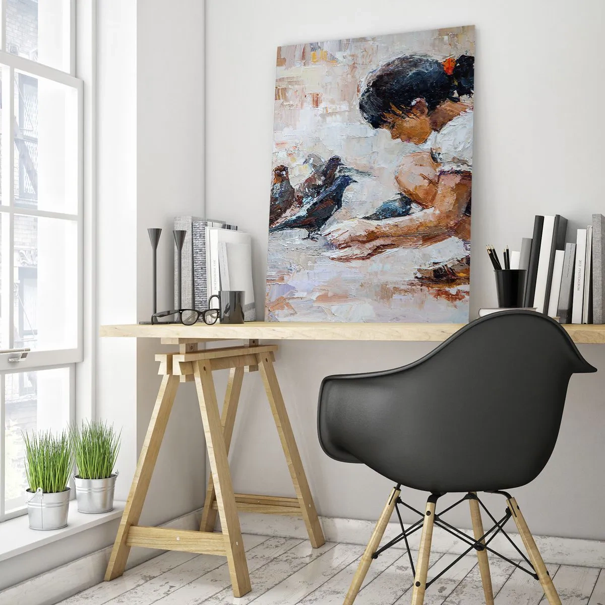Schilderen op glas - De kleintjes en de leukste - 50x70 cm
