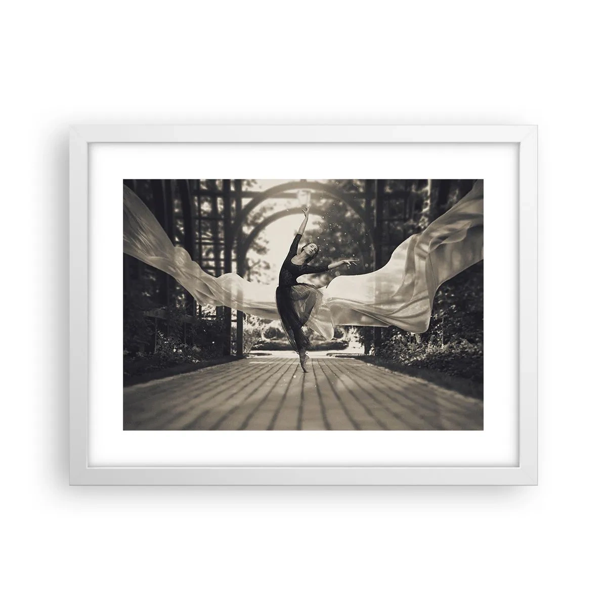 Poster in een witte lijst - De dans van de tuingeest - 40x30 cm