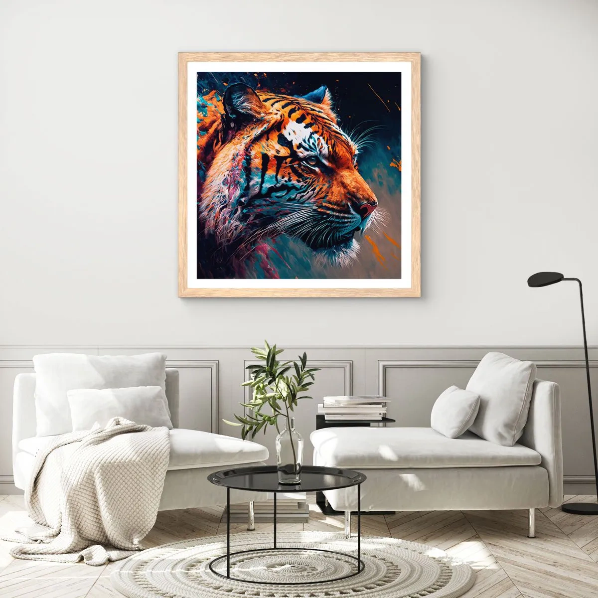 Een poster in een licht eiken lijst - Wilde schoonheid - 50x50 cm