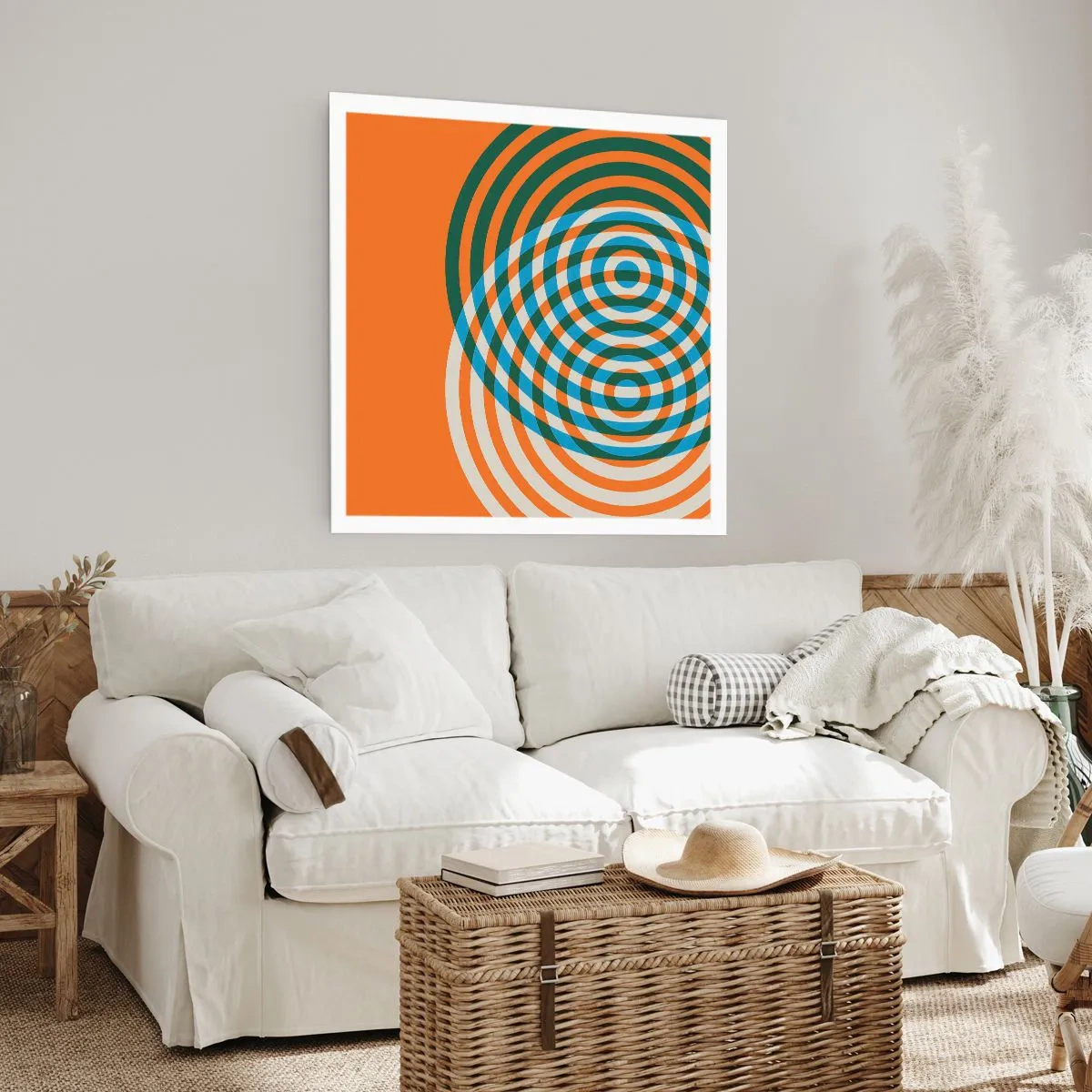 Poster - Abstracte circulaire variatie - 60x60 cm