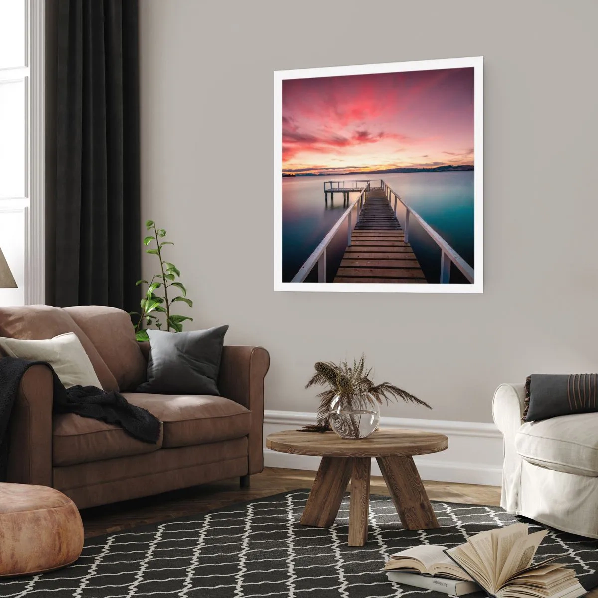 Poster - De zachte vlam van de avond - 40x40 cm