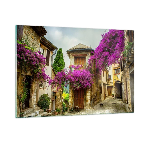 Schilderen op glas - Onder een bloemenluifel - 120x80 cm