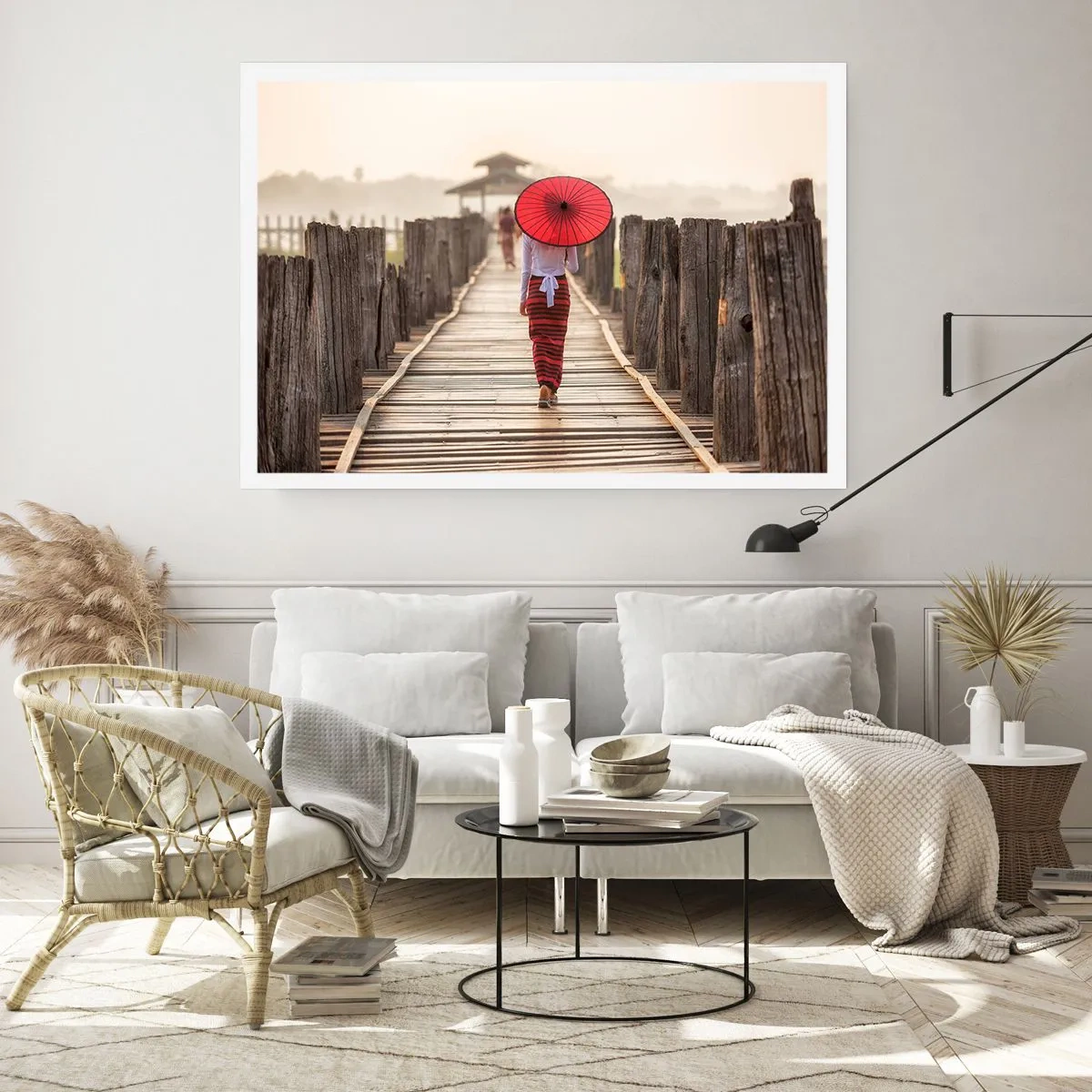 Poster - Op de oude brug - 70x50 cm