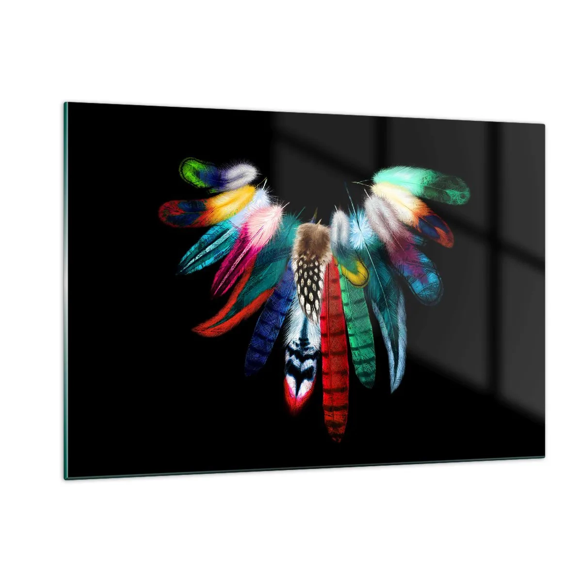 Schilderen op glas - Indiase ketting - 120x80 cm