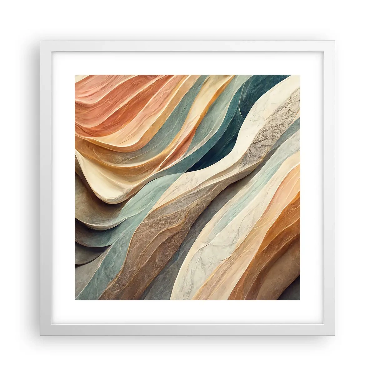 Poster in een witte lijst - Het moment vóór de verandering - 40x40 cm