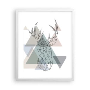 Poster in een witte lijst - In een geometrisch bos - 40x50 cm