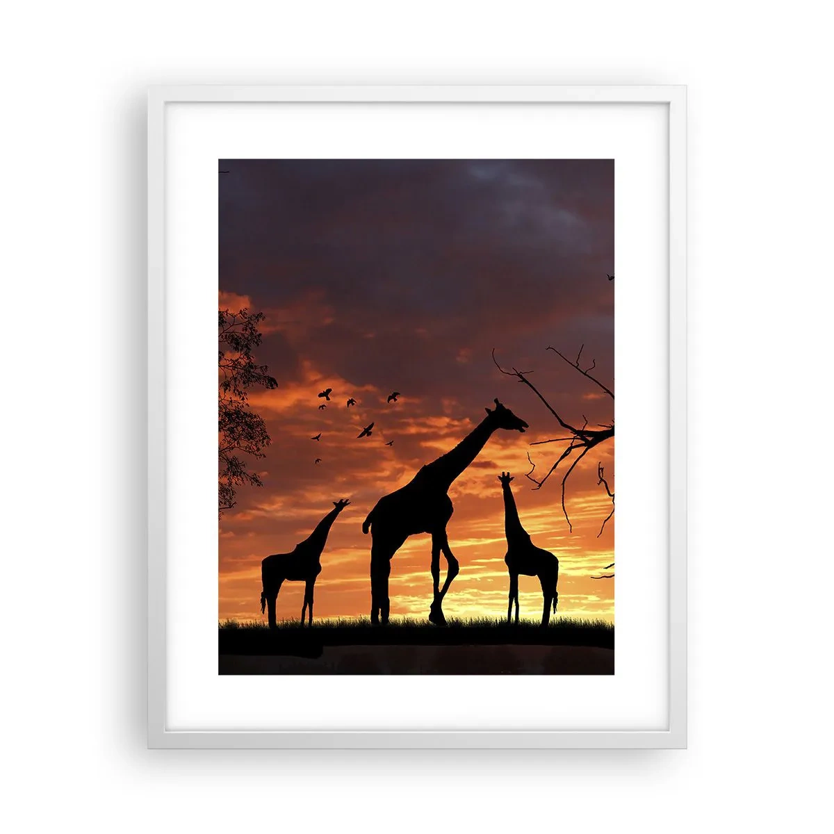 Poster in een witte lijst - Een klein diner met je geliefden - 40x50 cm