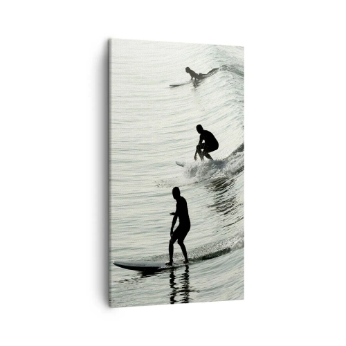 Schilderen op canvas - Om de golf te ontmoeten - 45x80 cm