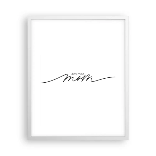 Poster in een witte lijst - Grote emotie - 40x50 cm