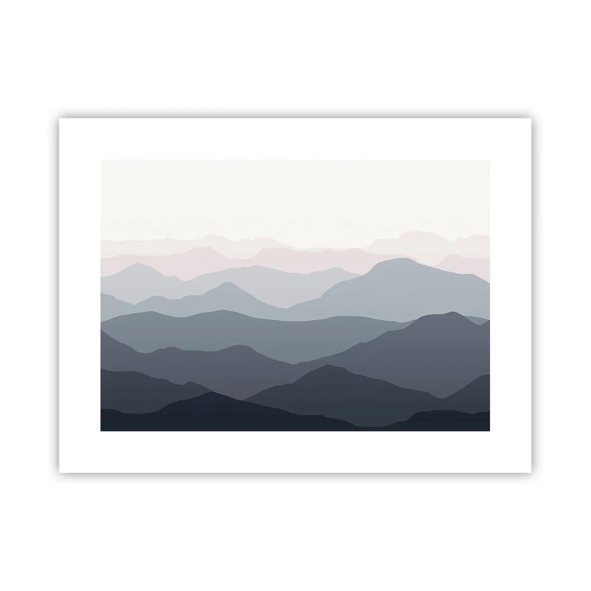 Poster - Golven van de bergen - 40x30 cm