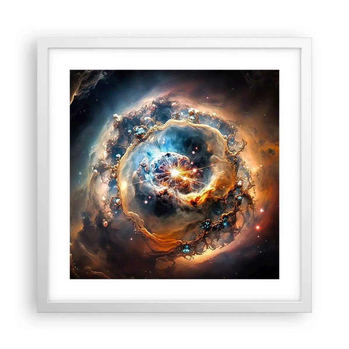 Poster in een witte lijst - Begin - 40x40 cm
