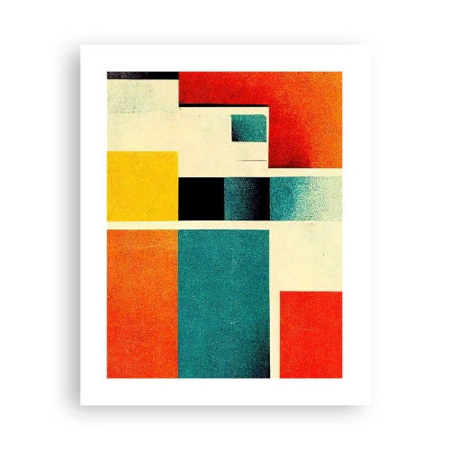 Poster - Geometrische abstractie – goede energie - 40x50 cm