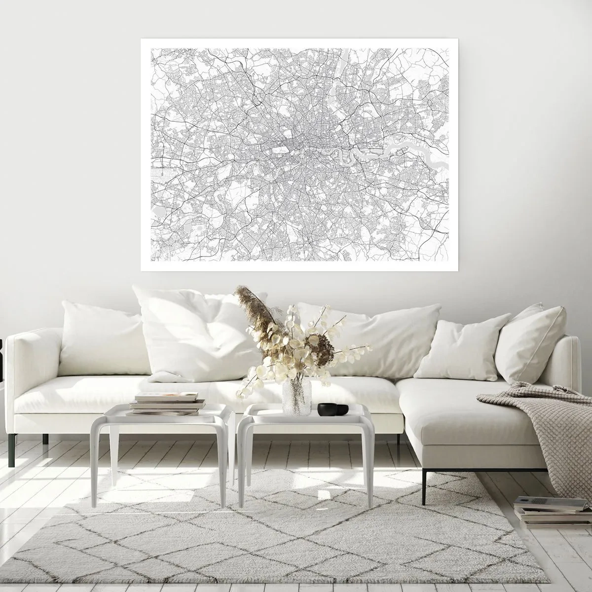 Poster - Kaart van het doolhof van Londen - 100x70 cm