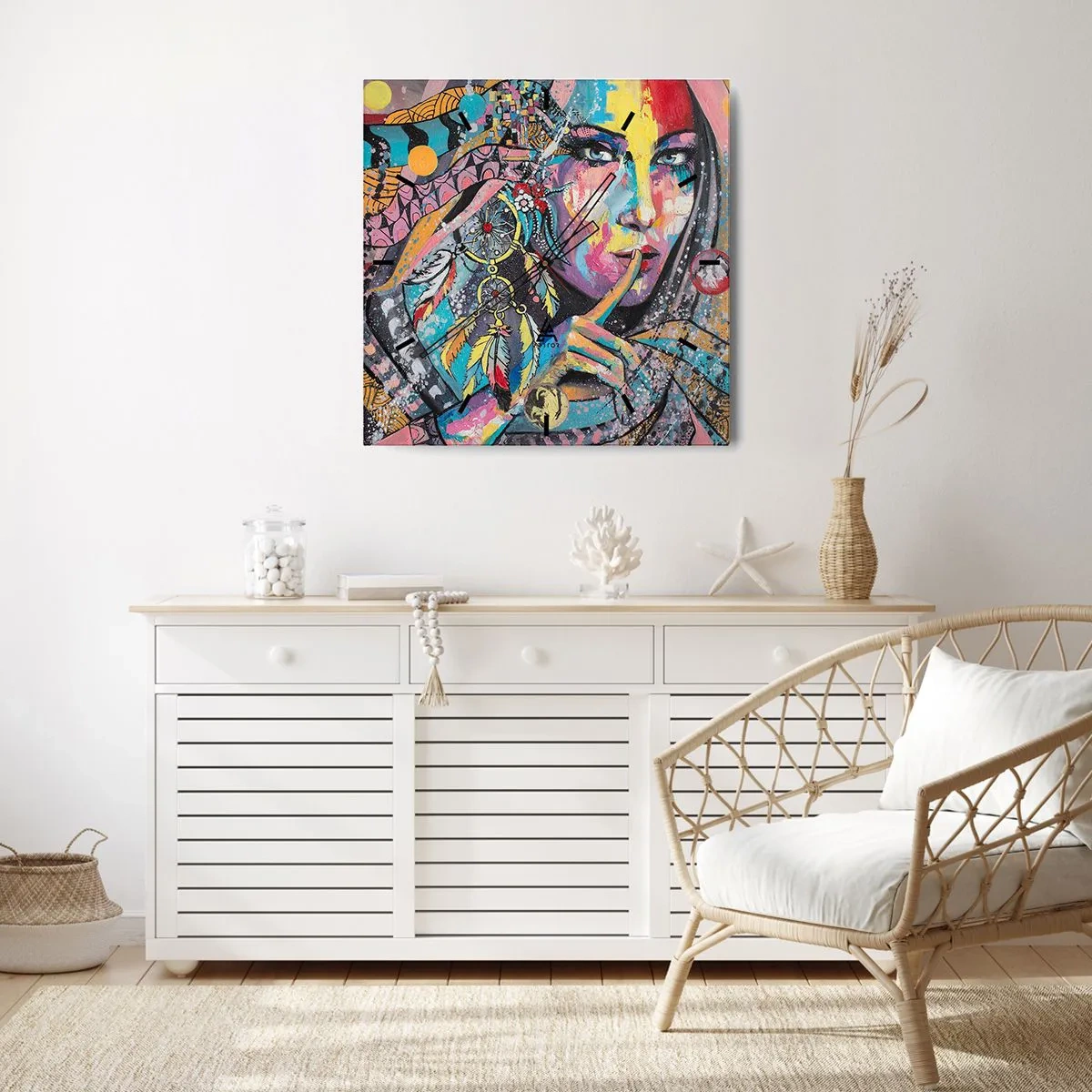 Wandklok - Klok - Zwijg totdat je het begrijpt - 30x30 cm