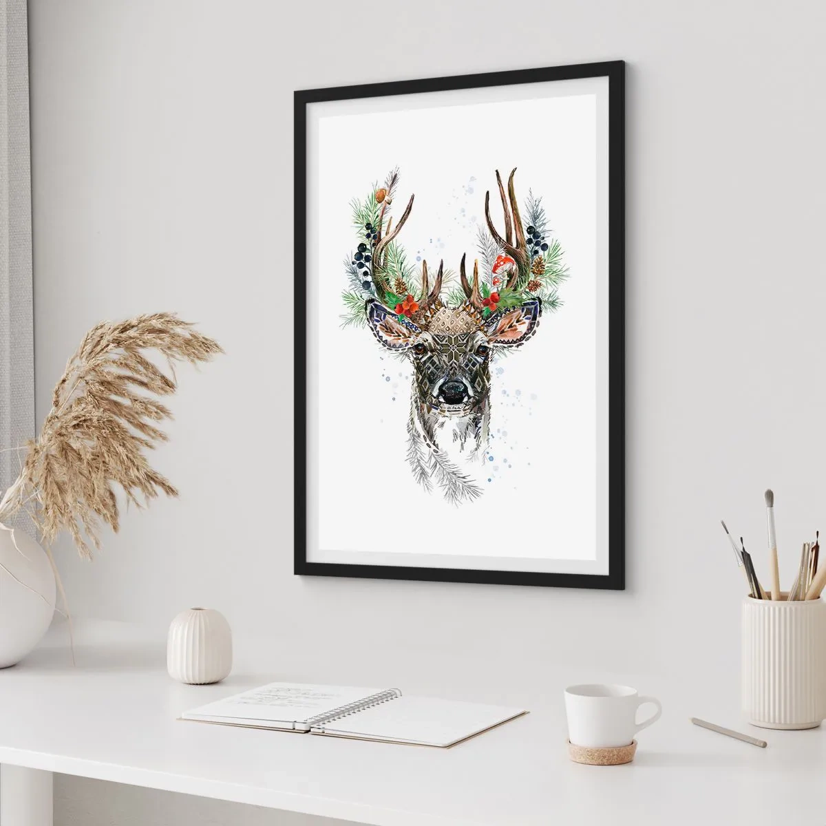 Poster in een zwarte lijst - In een feestelijk gewaad - 70x100 cm