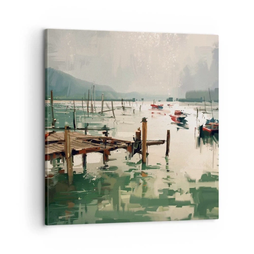 Schilderen op canvas - Gedrenkt in een gesmolten maan - 60x60 cm