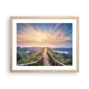 Een poster in een licht eiken lijst - Dicht bij de hemel - 50x40 cm