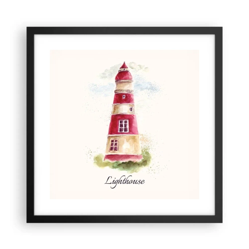 Poster in een zwarte lijst - Er is altijd goed weer in de buurt - 40x40 cm