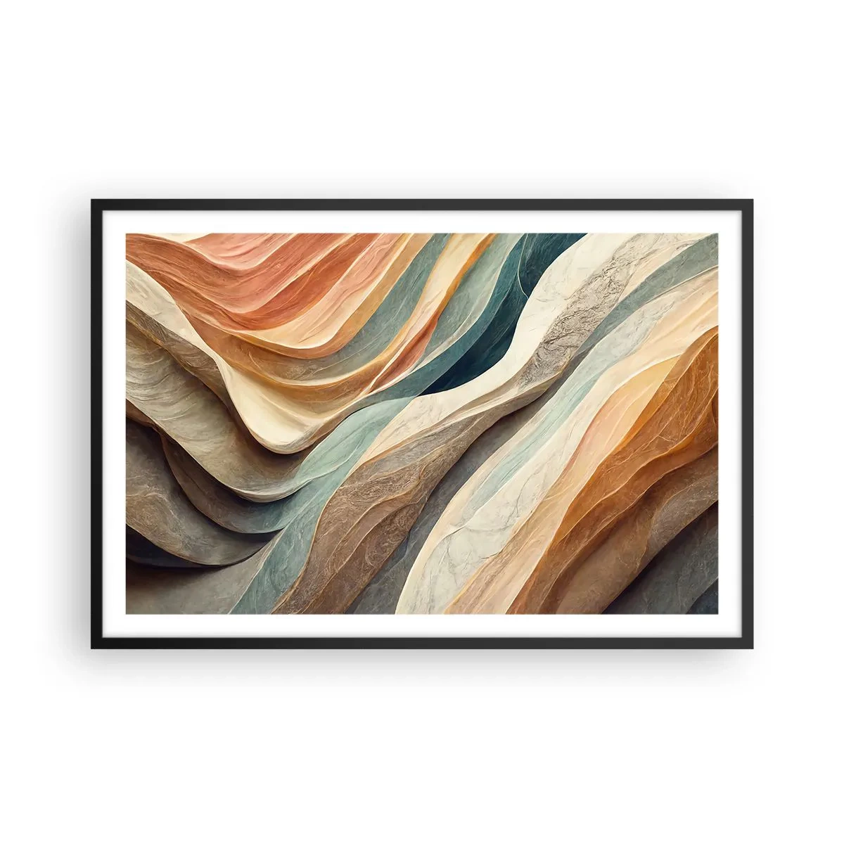 Poster in een zwarte lijst - Het moment vóór de verandering - 91x61 cm