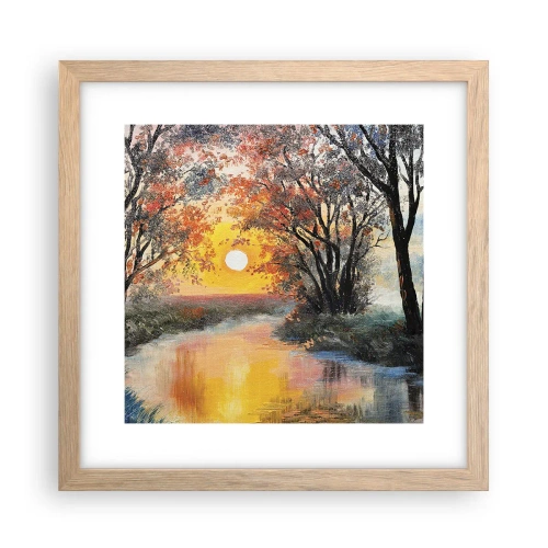 Een poster in een licht eiken lijst - Herfst vibes - 30x30 cm