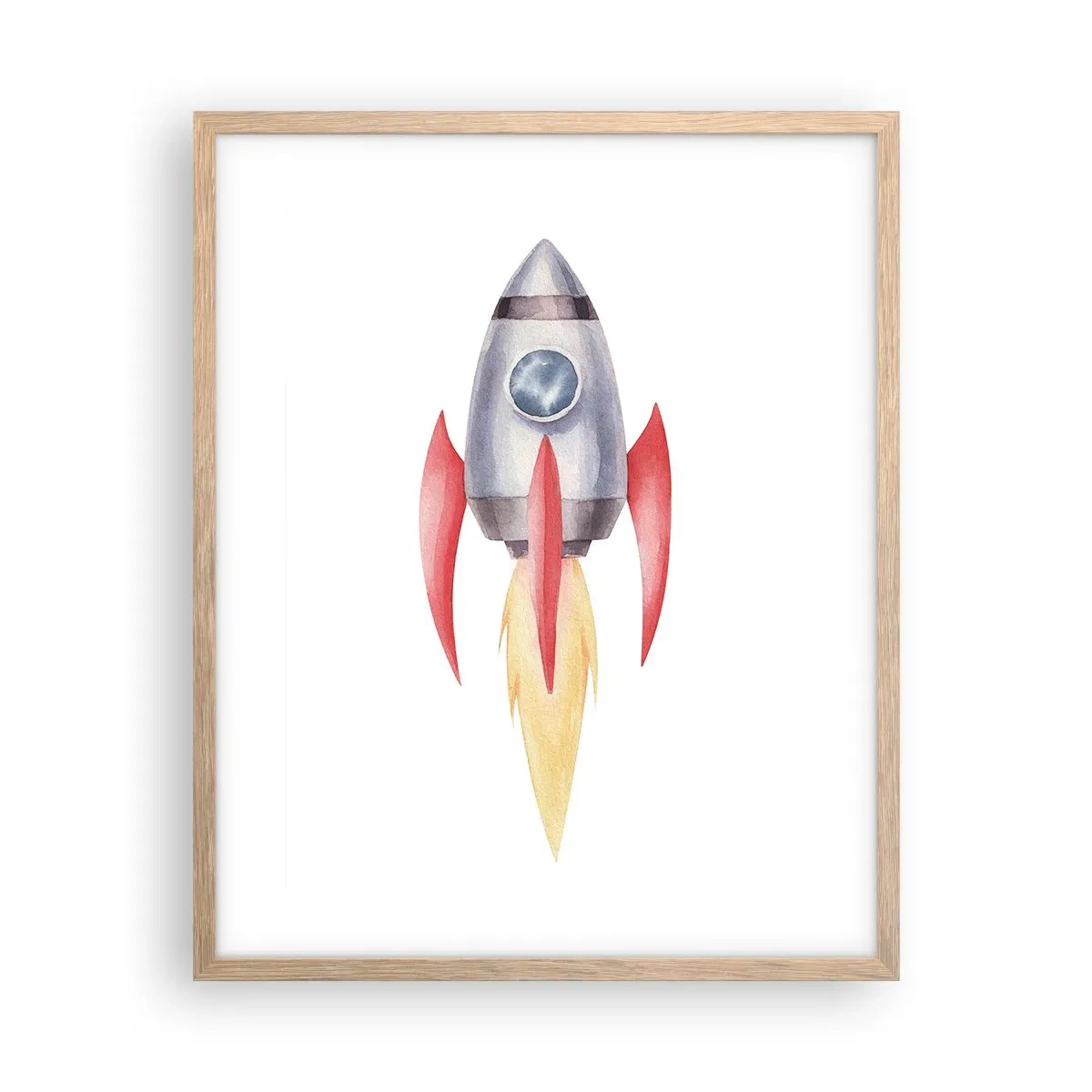 Een poster in een licht eiken lijst - Hoger, sneller, verder - 40x50 cm