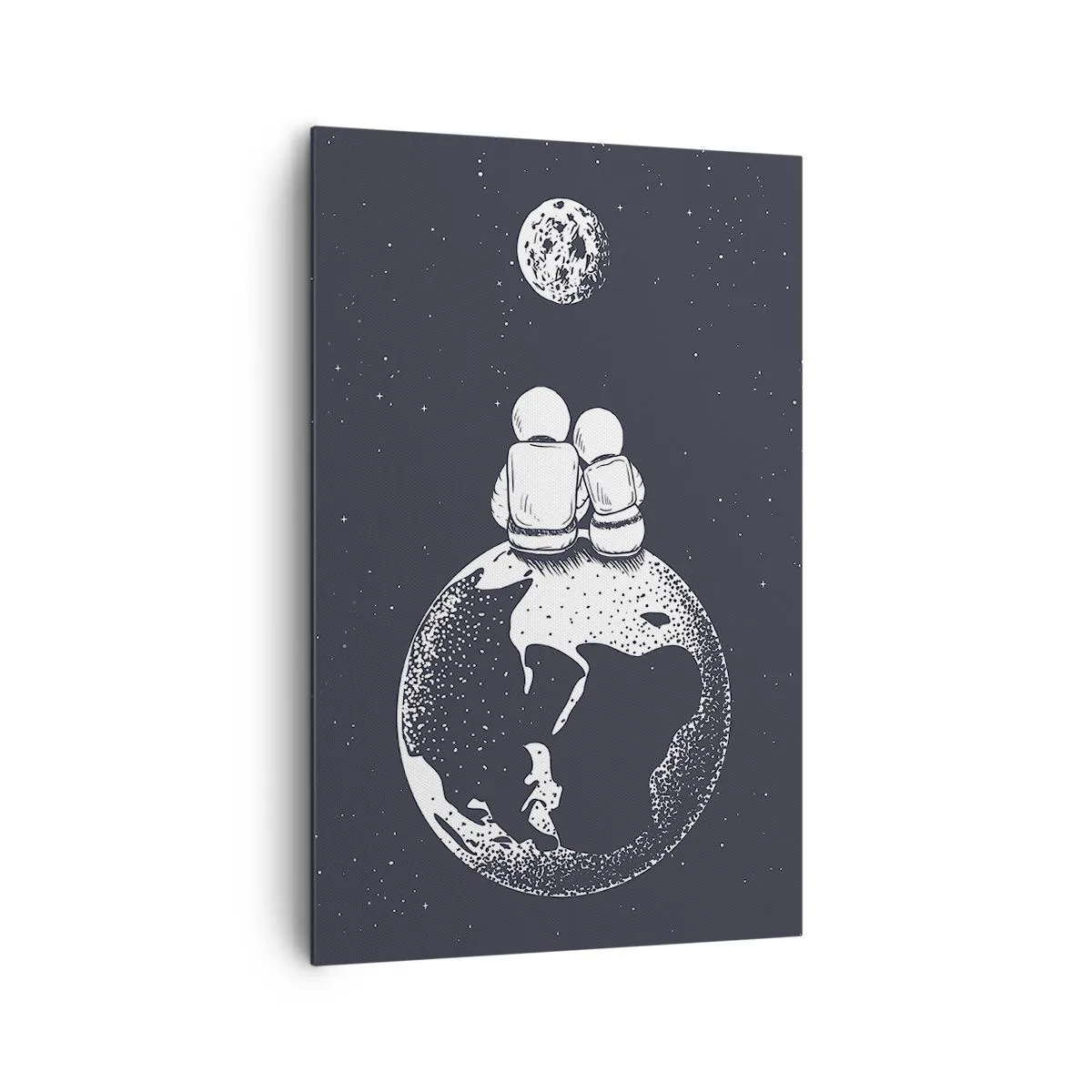 Schilderen op canvas - Een kosmisch love story - 80x120 cm