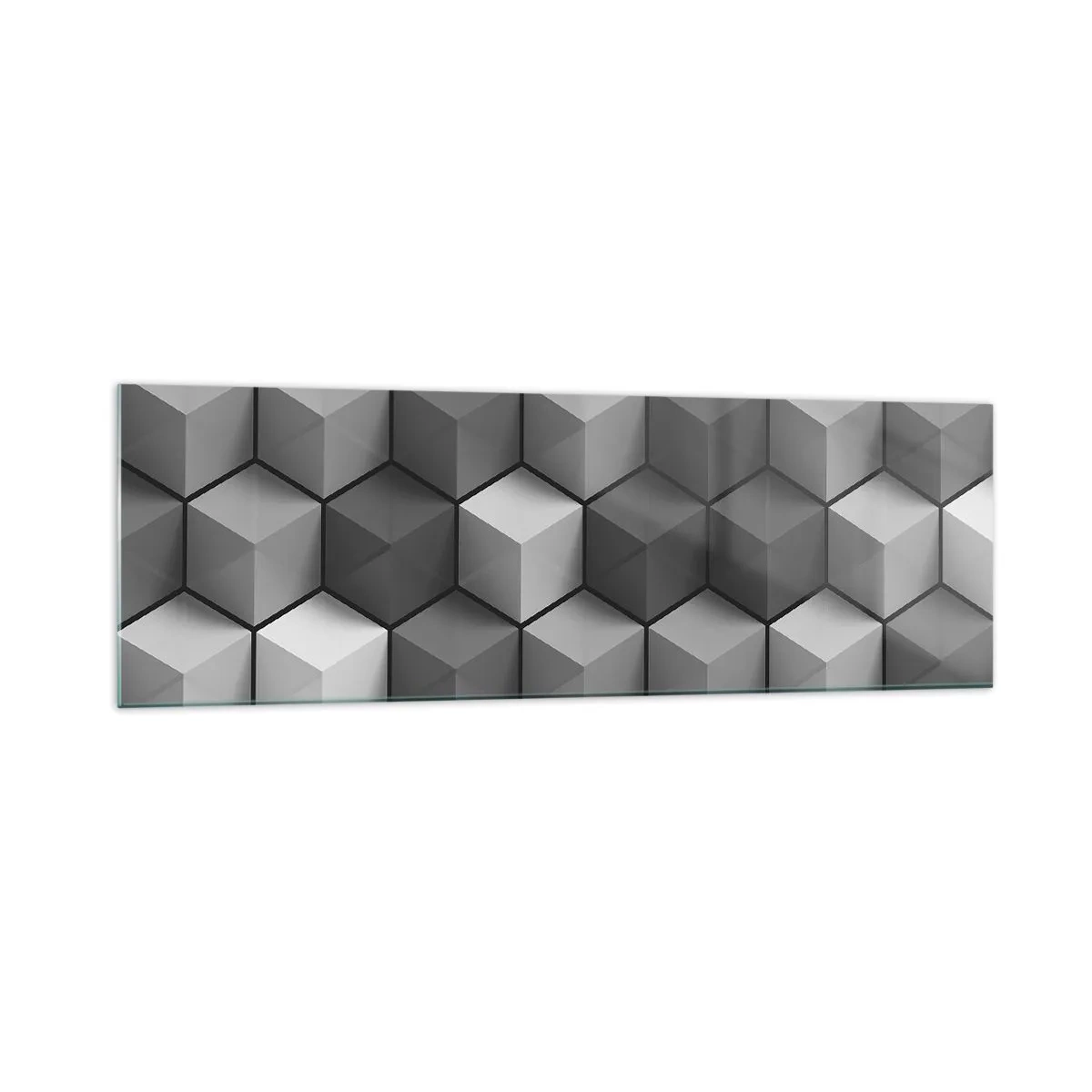Schilderen op glas - Kubistische puzzel - 160x50 cm