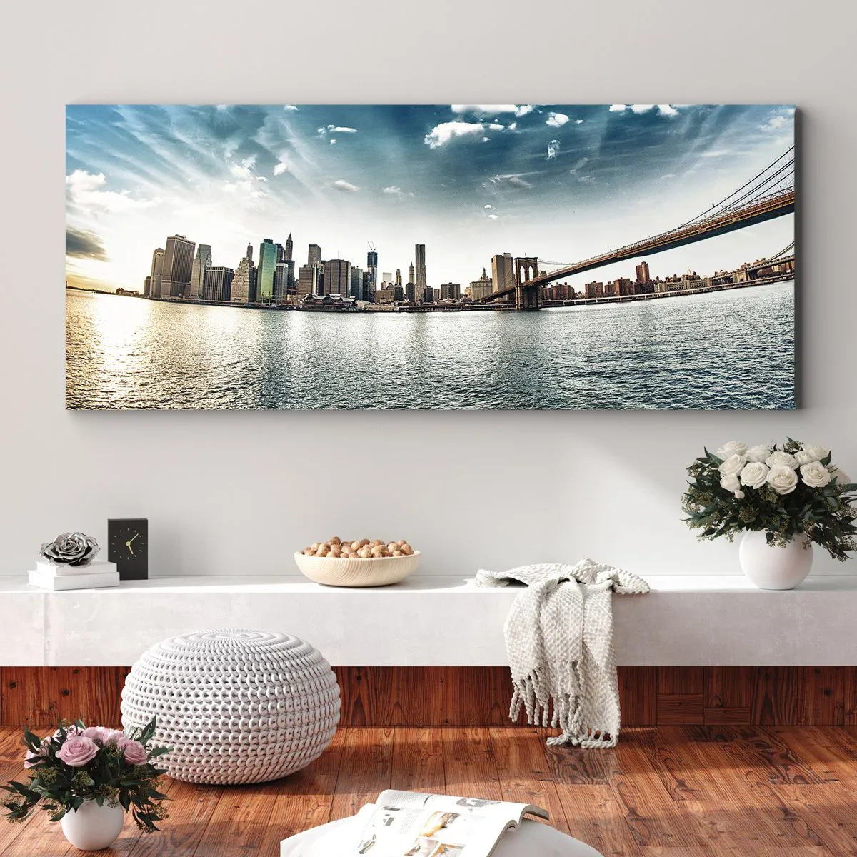 Schilderen op canvas - Het glazen eiland - 120x50 cm