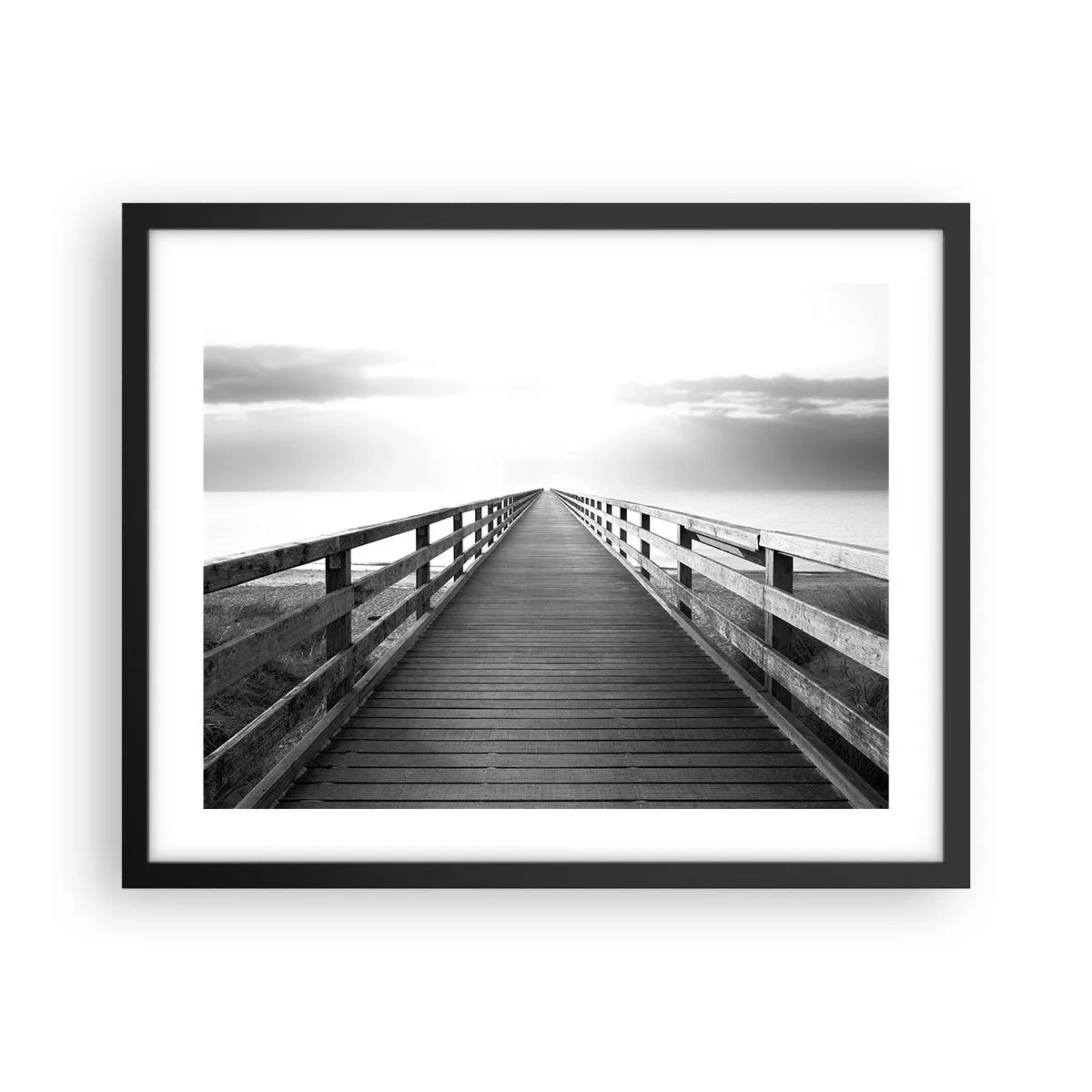 Poster in een zwarte lijst - In de verte ... - 50x40 cm