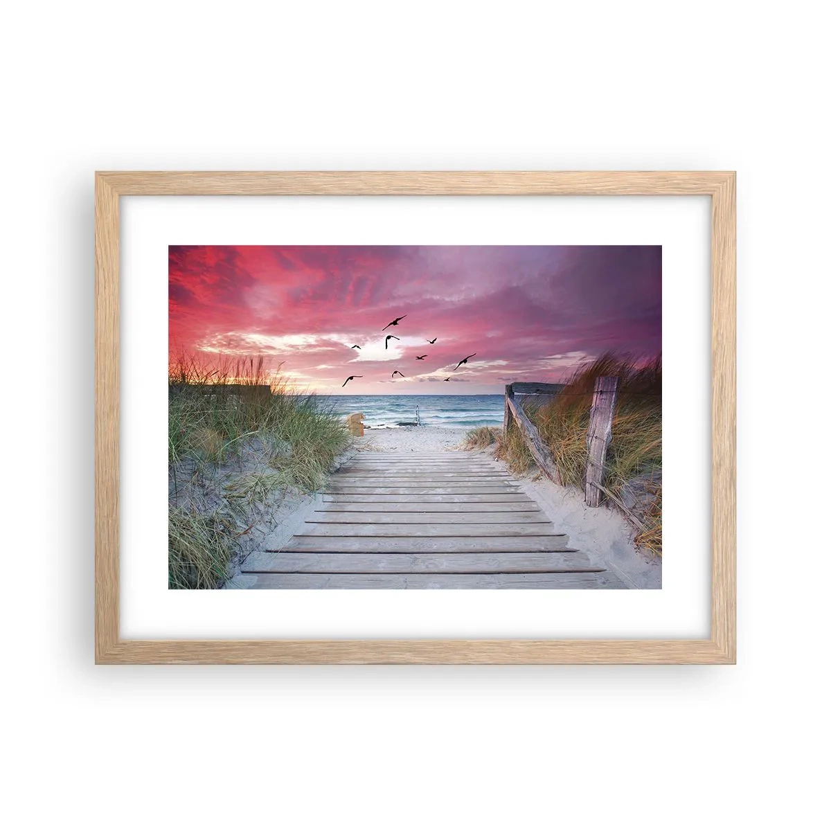 Een poster in een licht eiken lijst - Baltische indruk - 40x30 cm