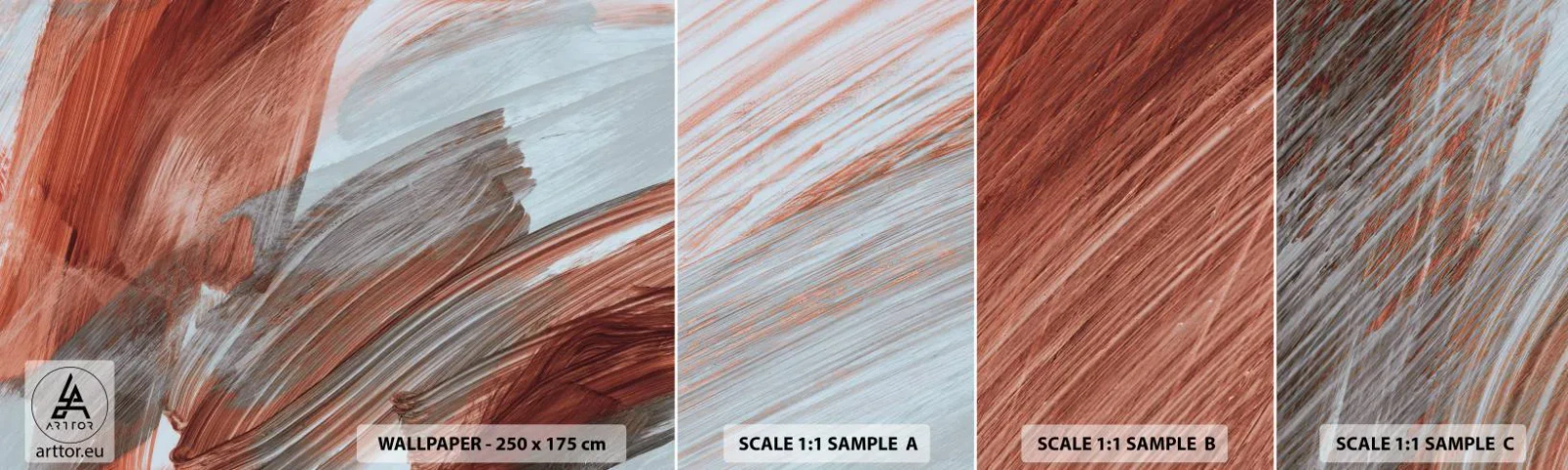 Fotobehang Monster Zelfklevend Deluxe Sticker - Herfst en winderige abstractie - Deel, Chaos, Minimalisme - 100x30 cm