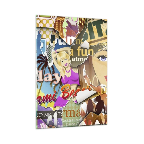 Schilderen op glas - Zomerse flashbacks - 50x70 cm