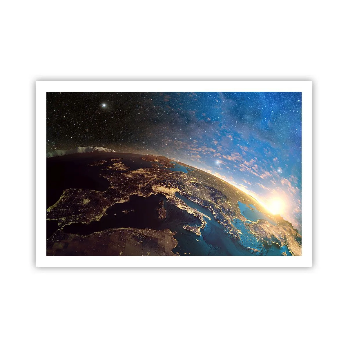 Poster - Laten we eens van een afstand naar onszelf kijken - 91x61 cm
