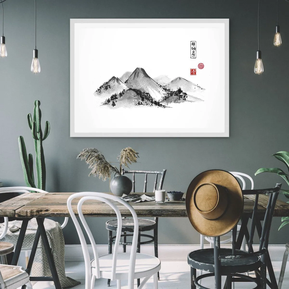 Poster in een witte lijst - Oneindige verte - 50x40 cm