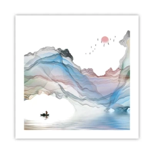 Poster - Op weg naar de kristallen bergen - 50x50 cm