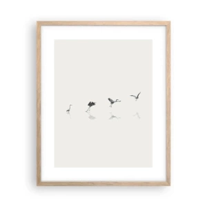 Een poster in een licht eiken lijst - Vier eenvoudige stappen - 40x50 cm