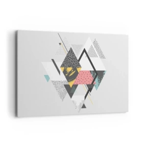 Schilderen op canvas - Variatie op driehoek en ruit - 120x80 cm