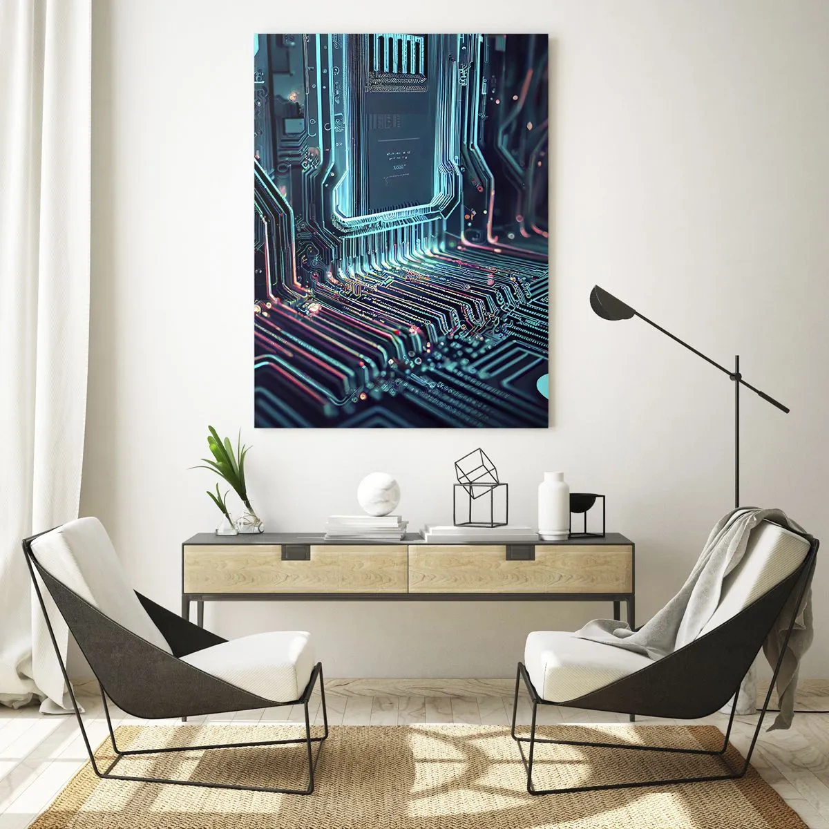 Schilderen op glas - Ik ben aan het denken… - 70x100 cm