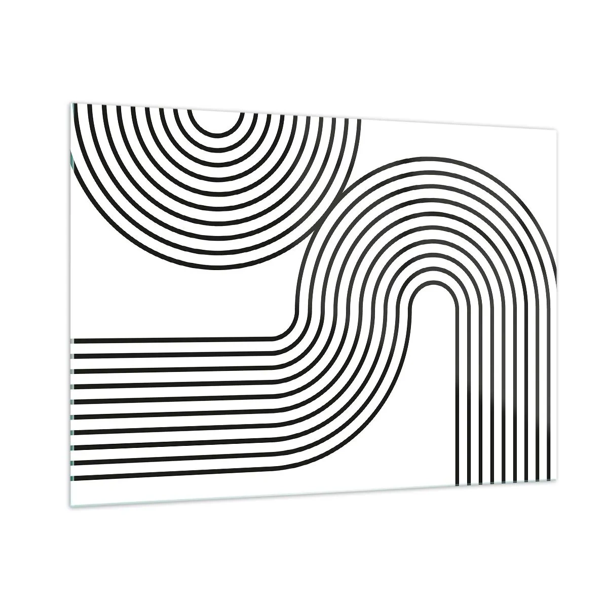 Schilderen op glas - In de bocht - 100x70 cm