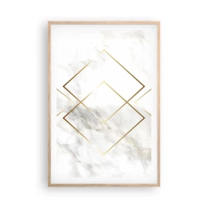Een poster in een licht eiken lijst - Een uitzicht tot in het oneindige - 61x91 cm