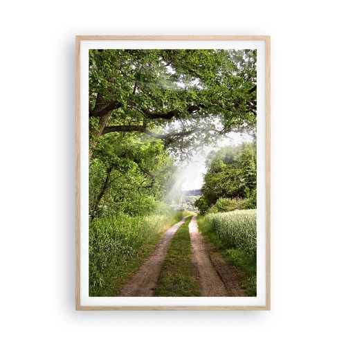 Een poster in een licht eiken lijst - Et in Arcadia ego - 70x100 cm
