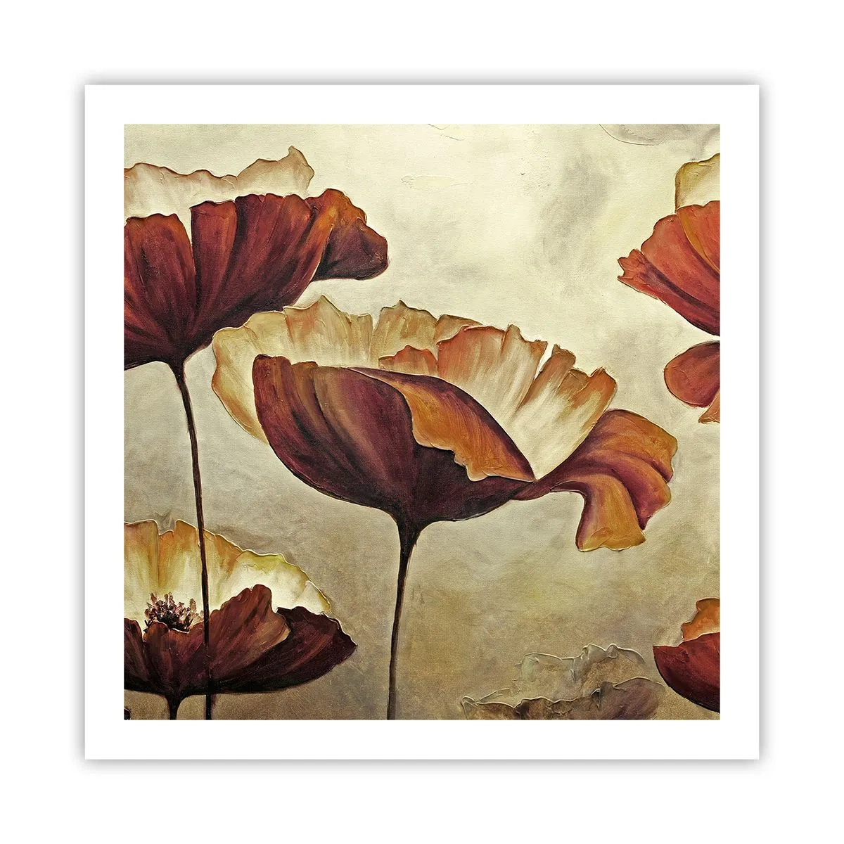 Poster - Golvend weiland - 60x60 cm