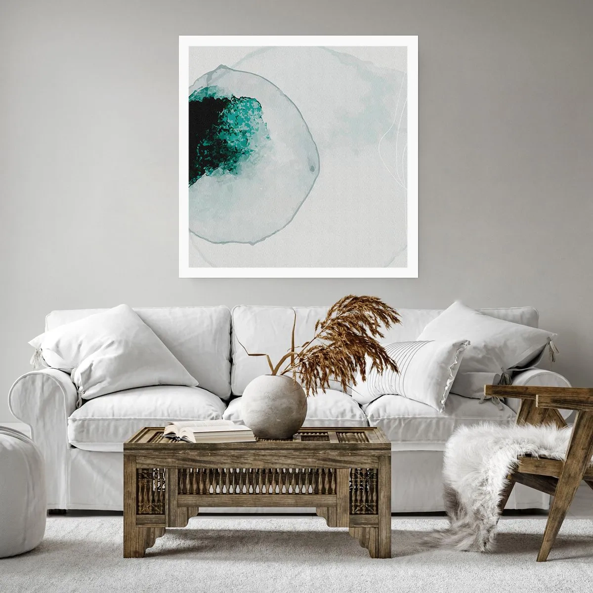 Poster - In een druppel water - 60x60 cm