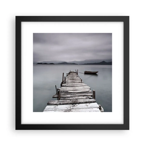 Poster in een zwarte lijst - Je kunt morgen gaan - 30x30 cm