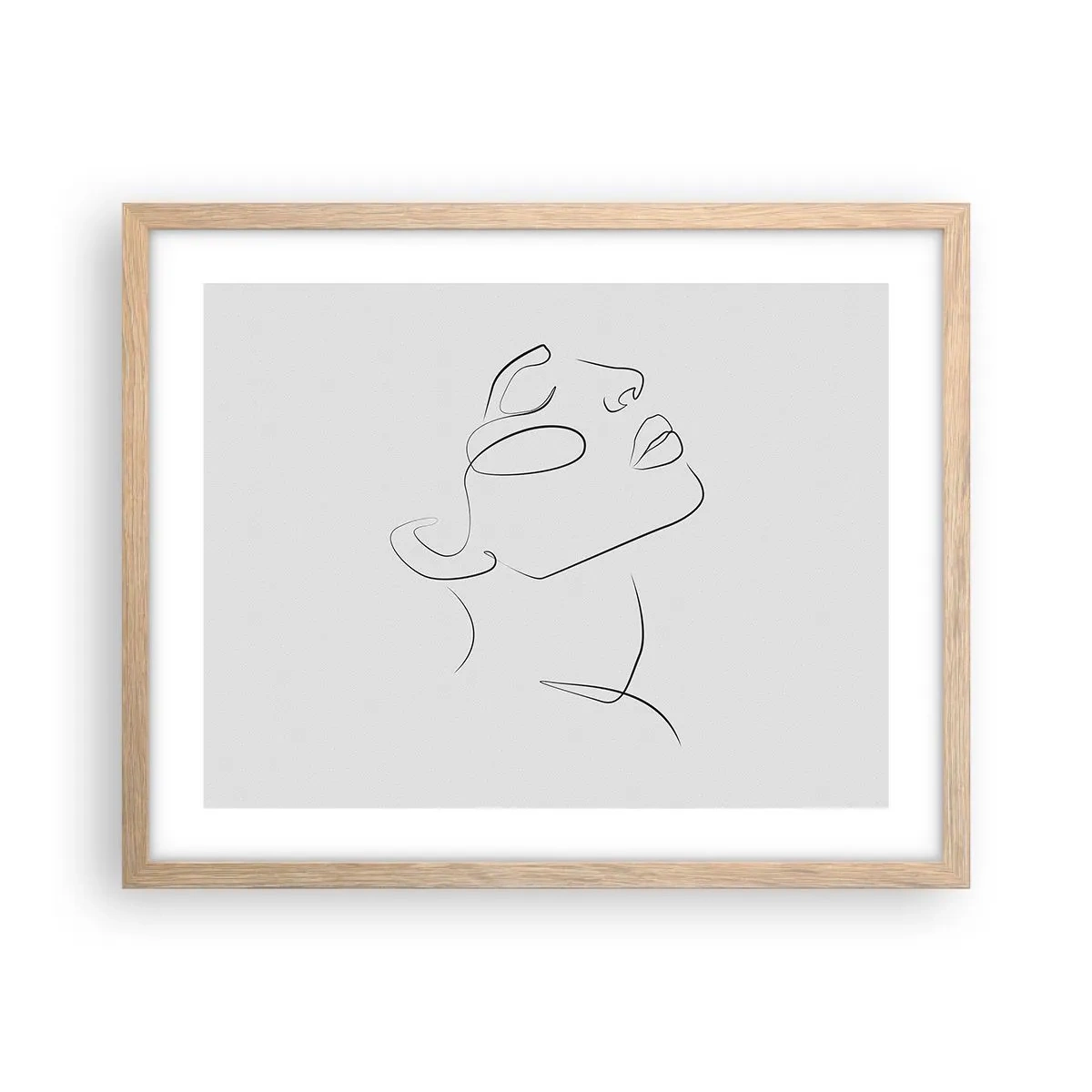 Een poster in een licht eiken lijst - De wendingen van dromen - 50x40 cm