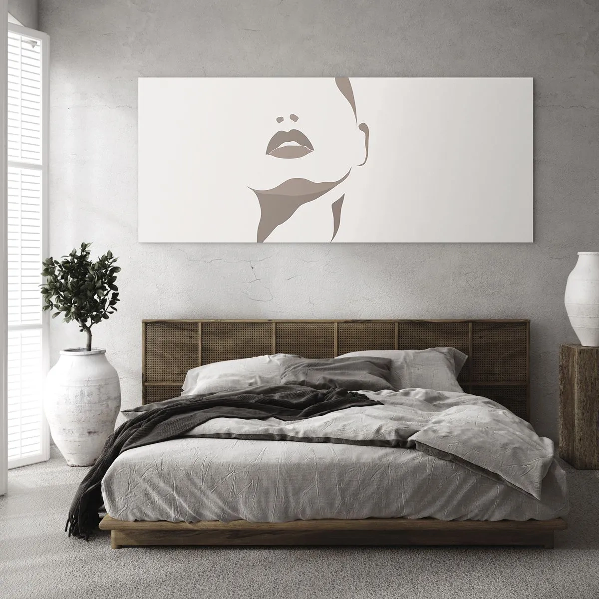 Schilderen op glas - Gemaakt van licht en schaduw - 120x50 cm