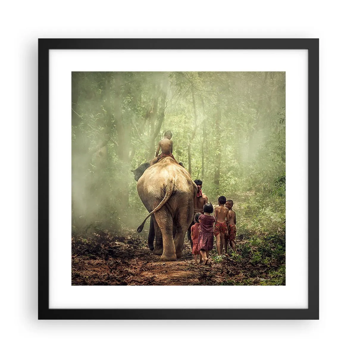 Poster in een zwarte lijst - Nieuw Jungle Boek - 40x40 cm