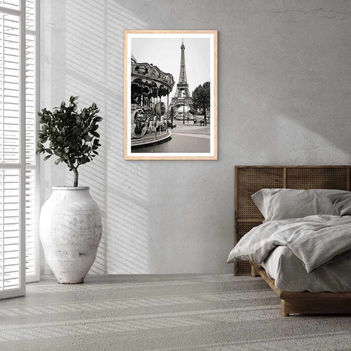 Een poster in een licht eiken lijst - Zo leuk, het is alleen in Parijs - 61x91 cm