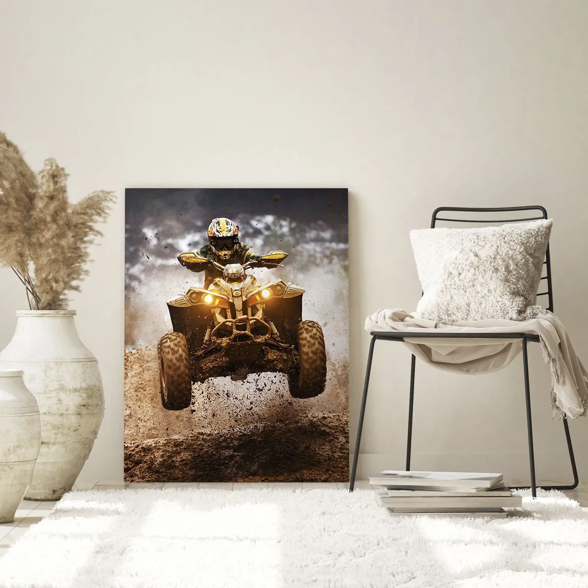 Schilderen op glas - No risk no fun - 80x120 cm